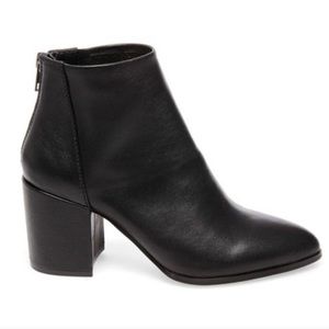 Steve Madden Jillian Black Leather Booties